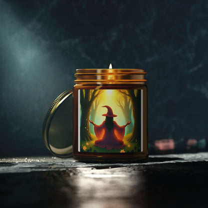 Forest Witch Meditation Scented Candles, Coconut Apricot Wax (4oz, 9oz)