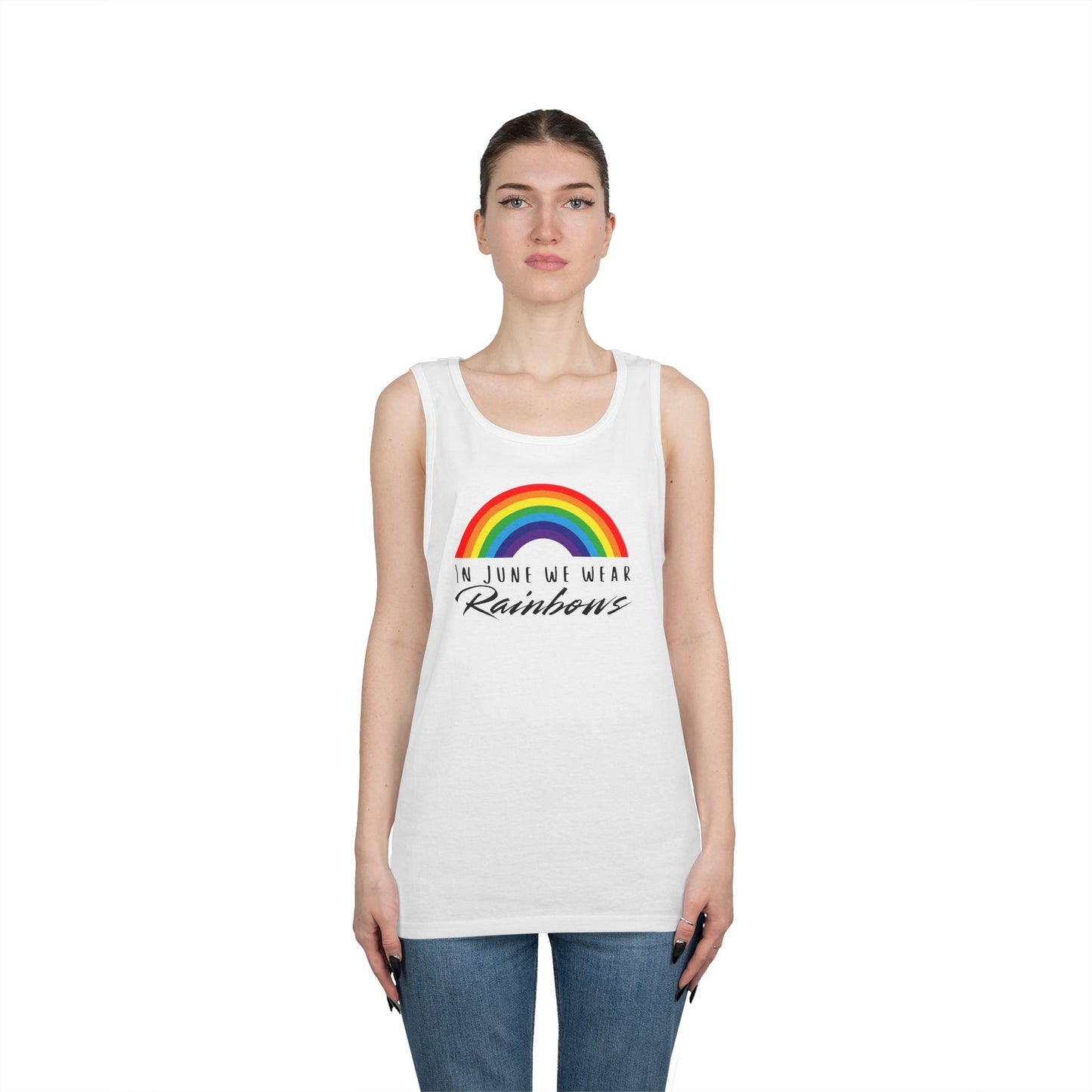 In June We Wear Rainbows Unisex Heavy Cotton Tank Top