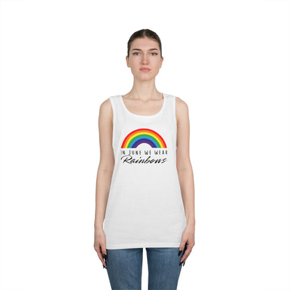 In June We Wear Rainbows Unisex Heavy Cotton Tank Top