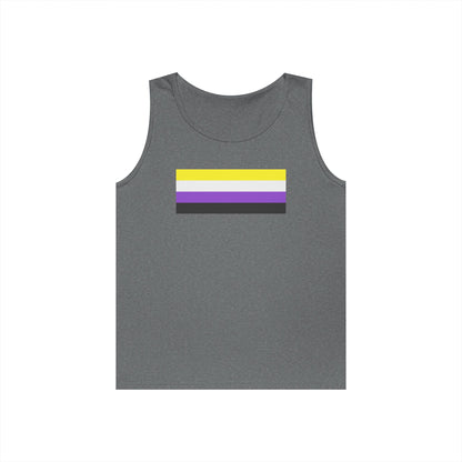 Nonbinary Pride Flag Unisex Heavy Cotton Tank Top