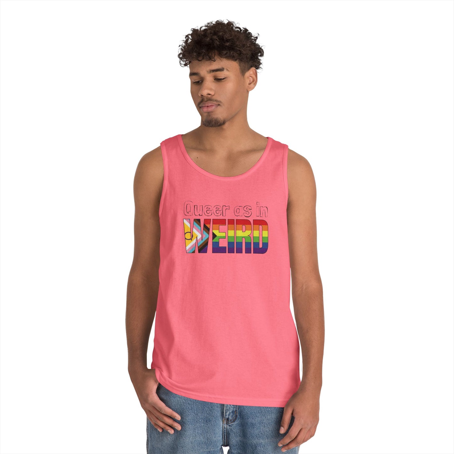 Queer As In Weird Unisex Heavy Cotton Tank Top