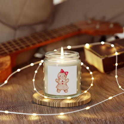 Gingerbread Girl Scented Candles, Coconut Apricot Wax (4oz, 9oz)