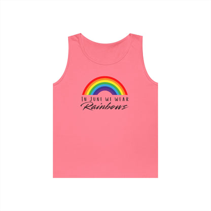 In June We Wear Rainbows Unisex Heavy Cotton Tank Top