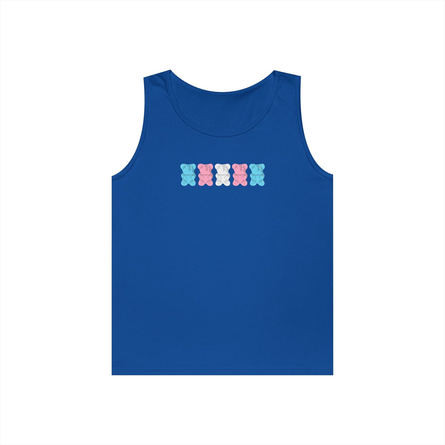 Trans Pride Gummy Bears Unisex Heavy Cotton Tank Top