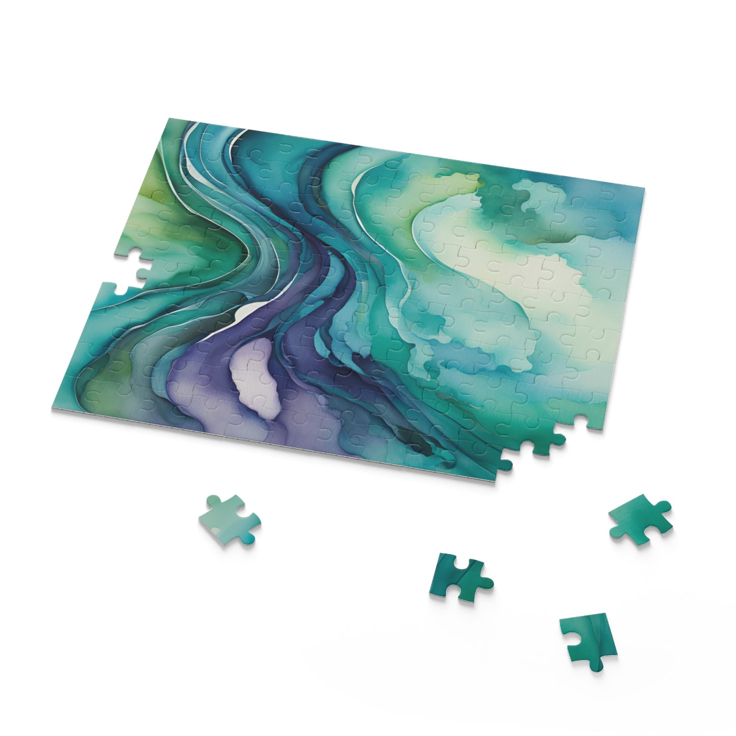 Watercolor Waves Puzzle (120, 252, 500-Piece)