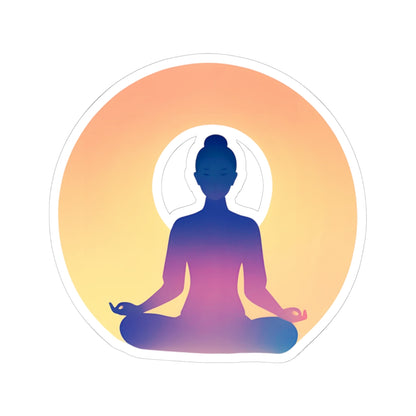 Yoga Sun Meditation Kiss-Cut Stickers