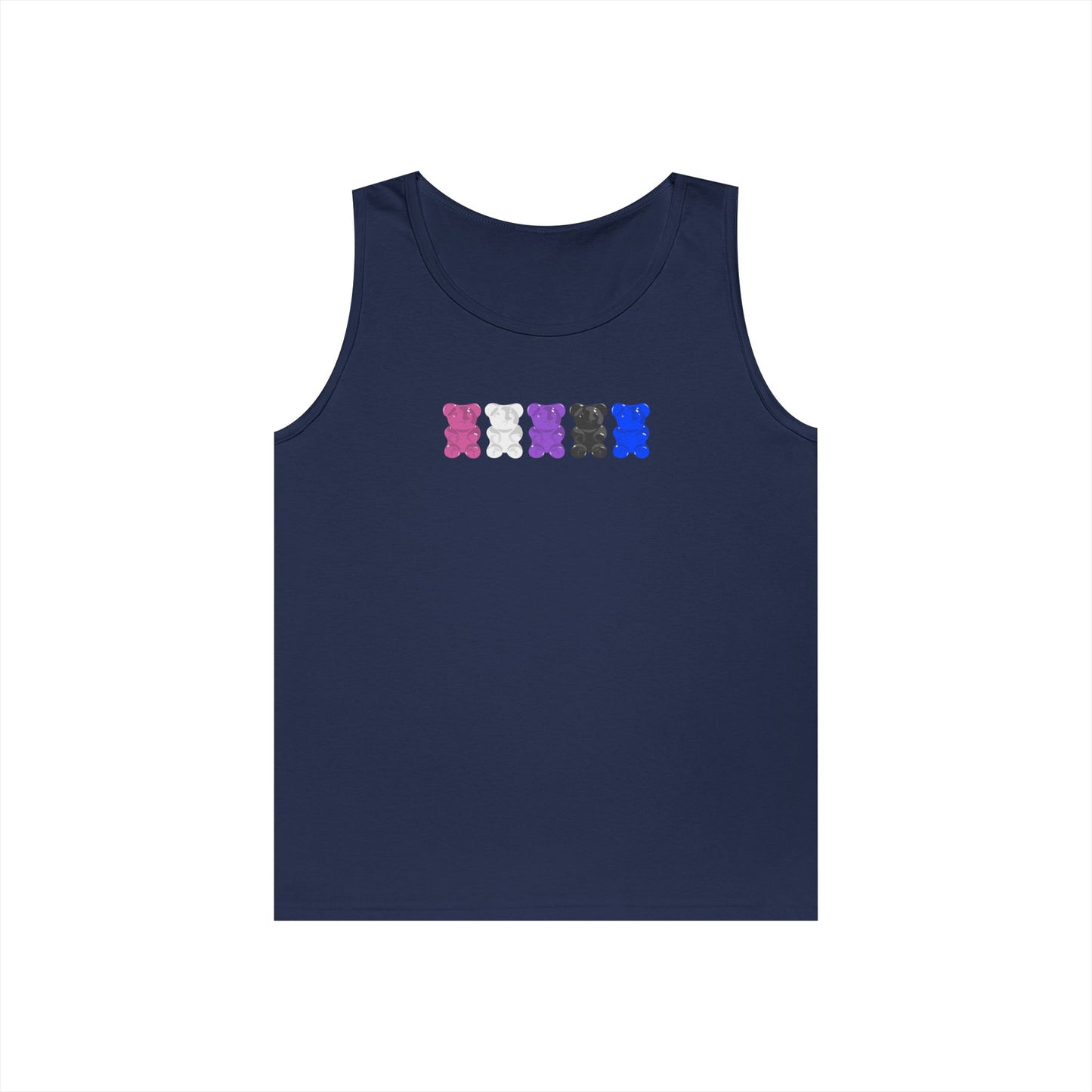 Genderfluid Pride Gummy Bears Unisex Heavy Cotton Tank Top
