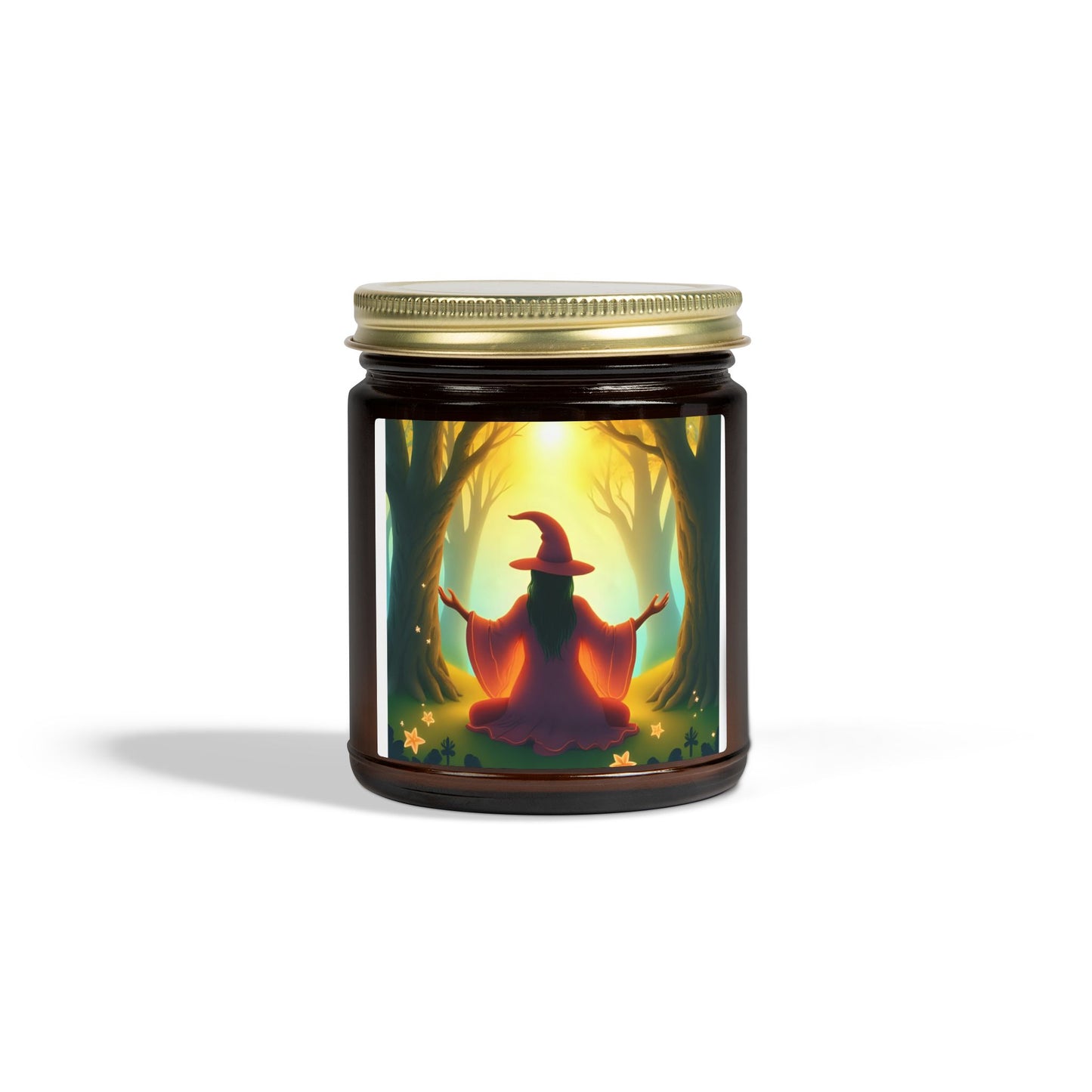 Forest Witch Meditation Scented Candles, Coconut Apricot Wax (4oz, 9oz)