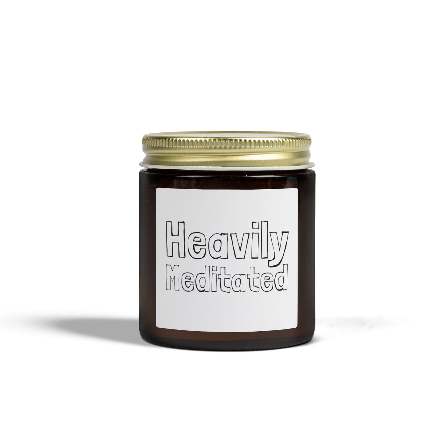 Heavily Meditated Scented Candles, Coconut Apricot Wax (4oz, 9oz)