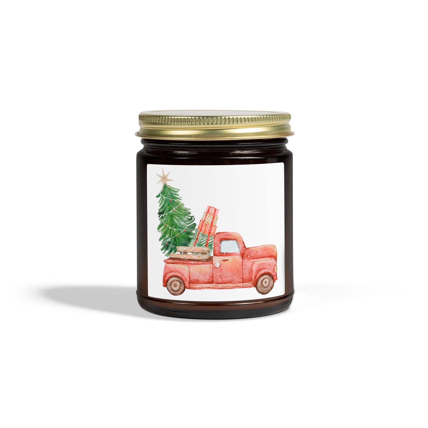 Old Red Truck Scented Candles, Coconut Apricot Wax (4oz, 9oz)