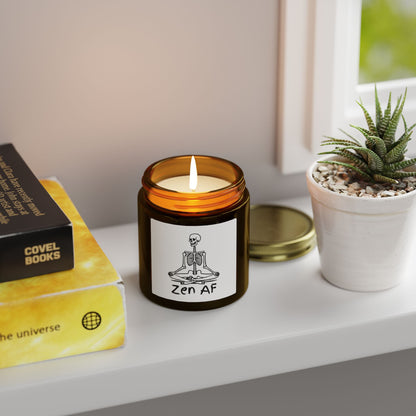Zen AF Scented Candles, Coconut Apricot Wax (4oz, 9oz)