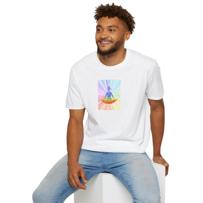 Fractal Rainbow Yoga Unisex Softstyle T-Shirt