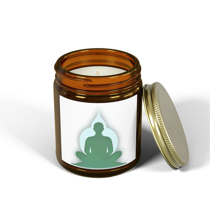 Yoga Mindful Meditation Scented Candles, Coconut Apricot Wax (4oz, 9oz)