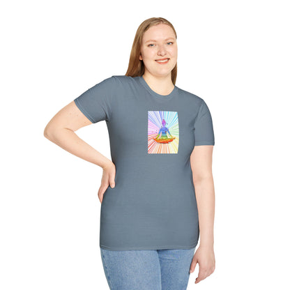 Fractal Rainbow Yoga Unisex Softstyle T-Shirt