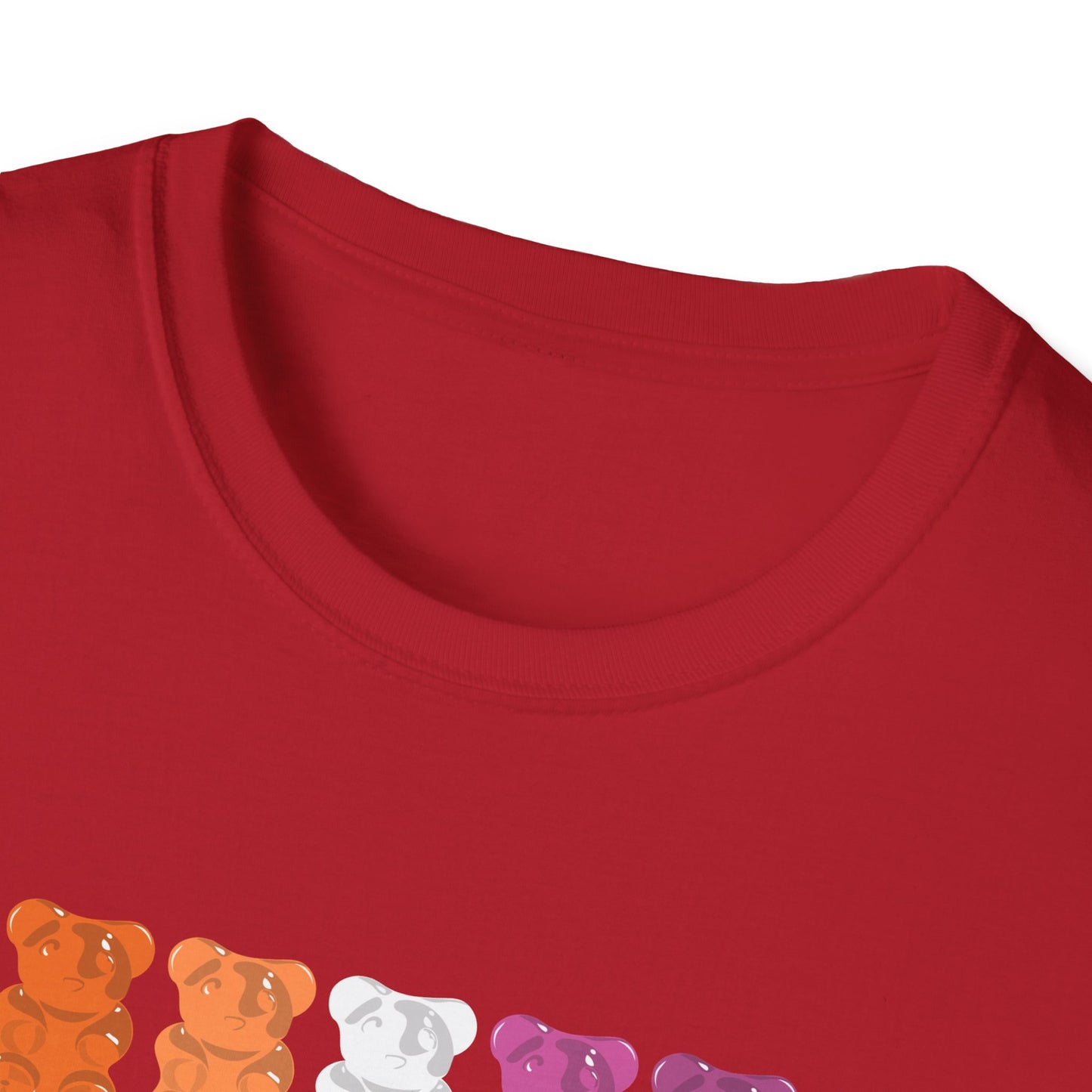 Lesbian Pride Gummy Bears Unisex Softstyle T-Shirt