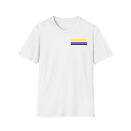 A Gender? In This Economy? Nonbinary Pride Flag Unisex Softstyle T-Shirt