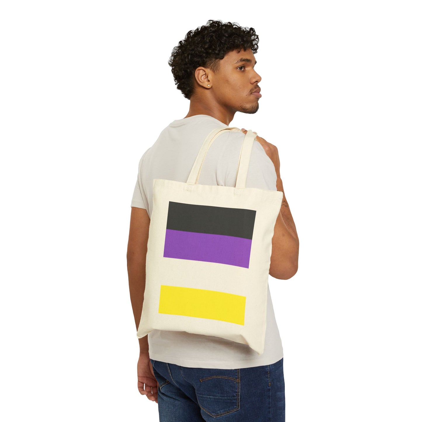 Nonbinary Flag Pride Canvas Tote