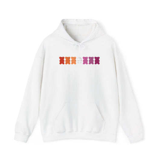 Lesbian Pride Gummy Bears Unisex Heavy Blend™ Hooded Sweatshirt