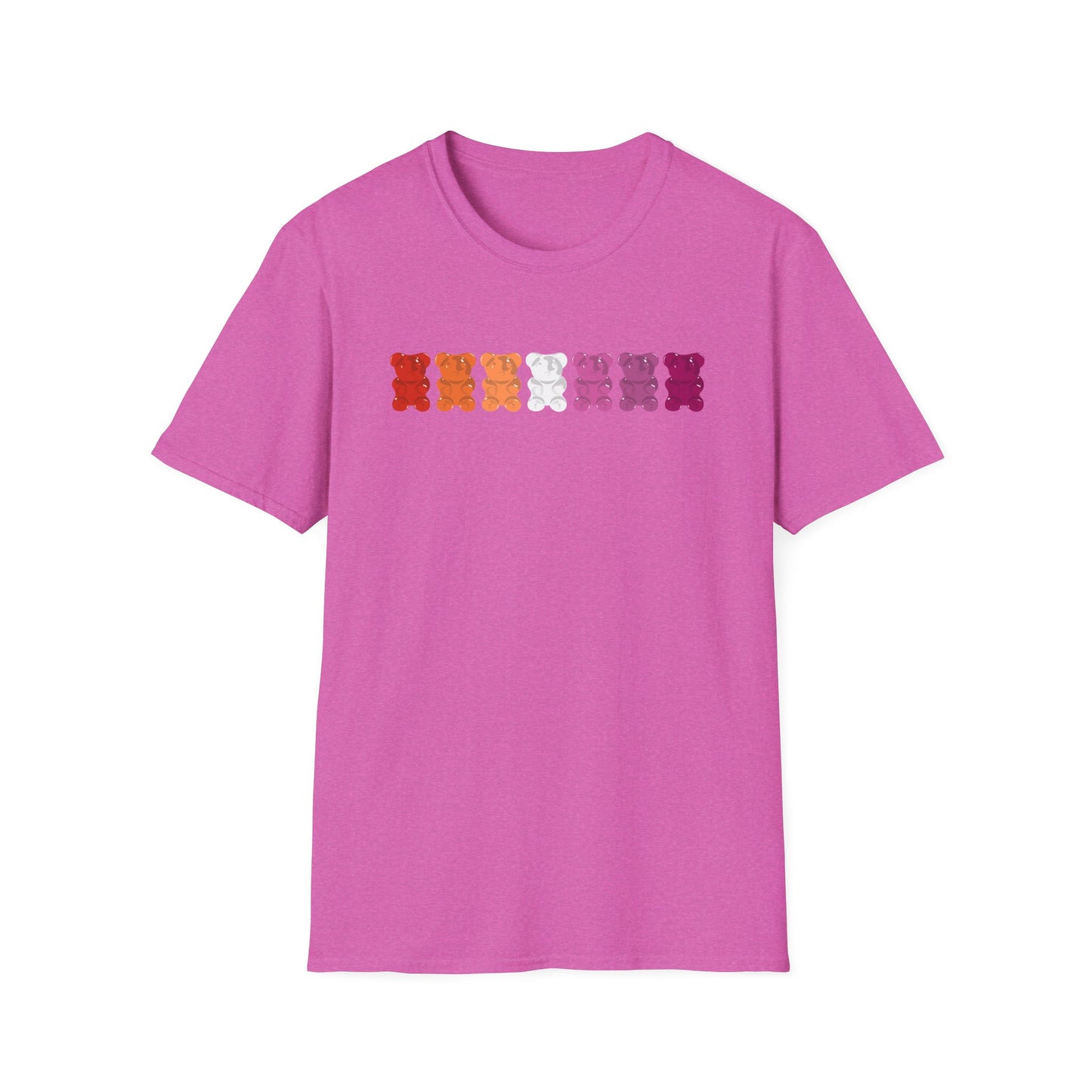 Lesbian Pride Gummy Bears Unisex Softstyle T-Shirt
