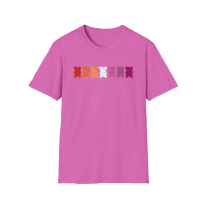 Lesbian Pride Gummy Bears Unisex Softstyle T-Shirt