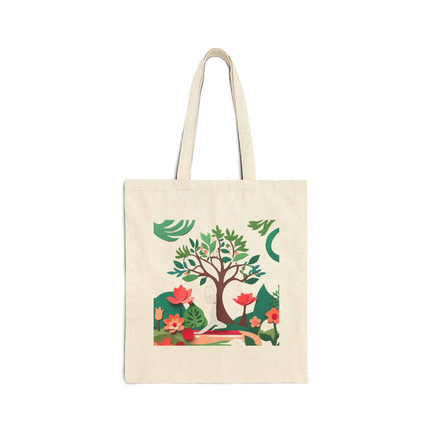 Garden of Mindfulness Cotton Canvas Tote Bag