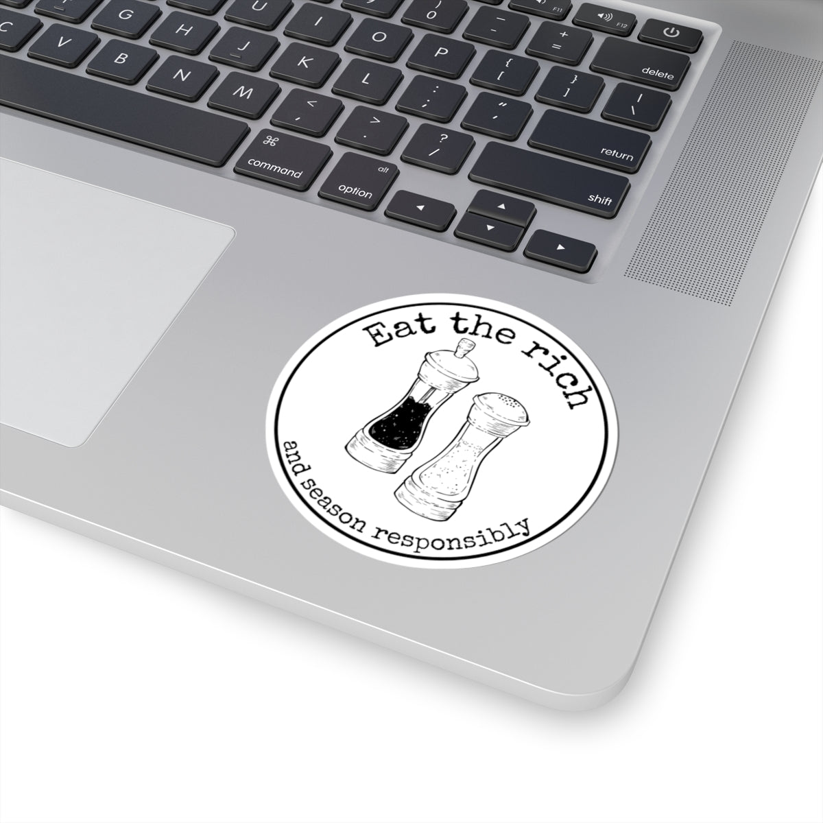 Eat the Rich (and season responsibly) Kiss-Cut Stickers