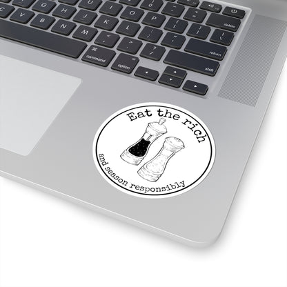 Eat the Rich (and season responsibly) Kiss-Cut Stickers