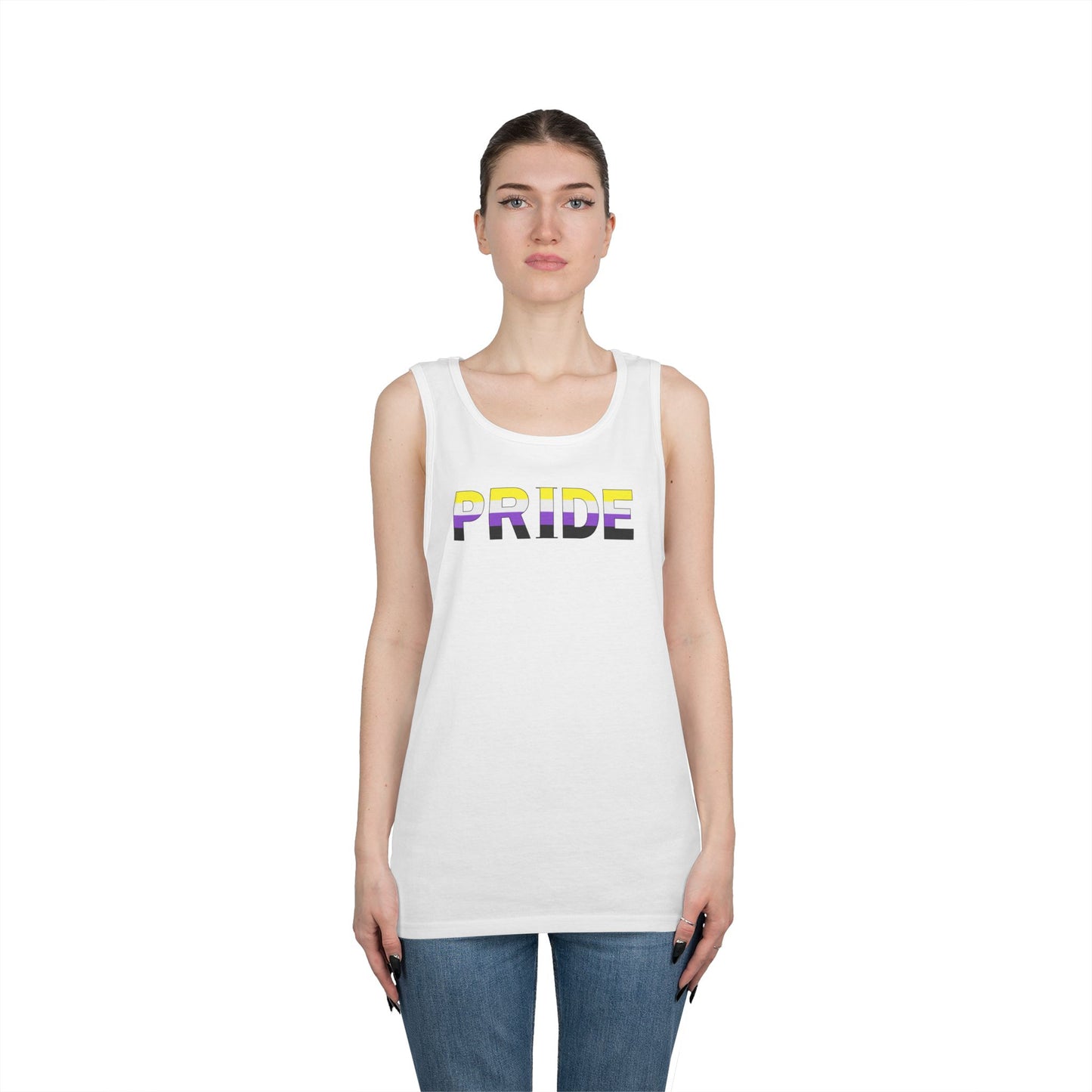 Nonbinary PRIDE Unisex Heavy Cotton Tank Top