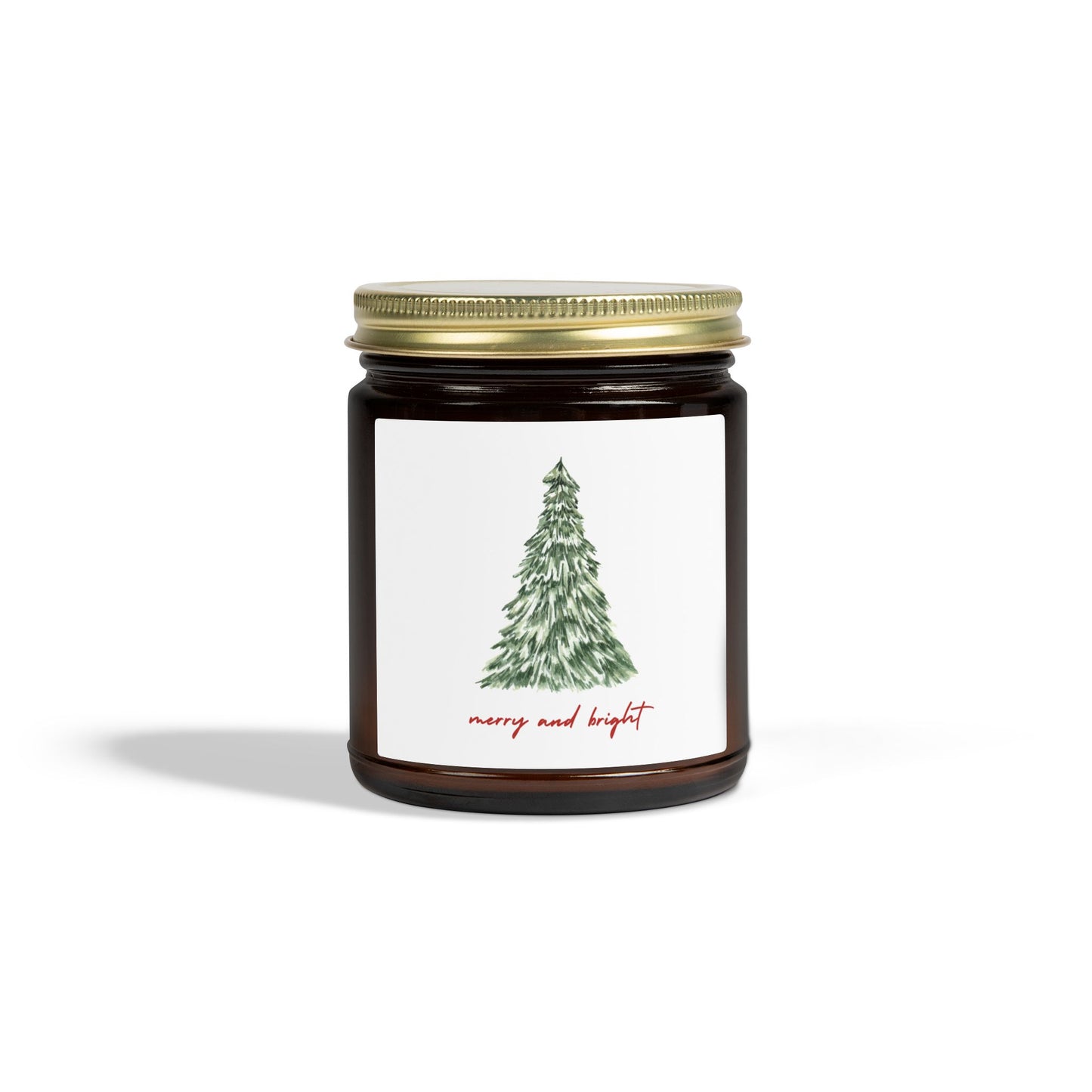 Merry and Bright Scented Candles, Coconut Apricot Wax (4oz, 9oz)
