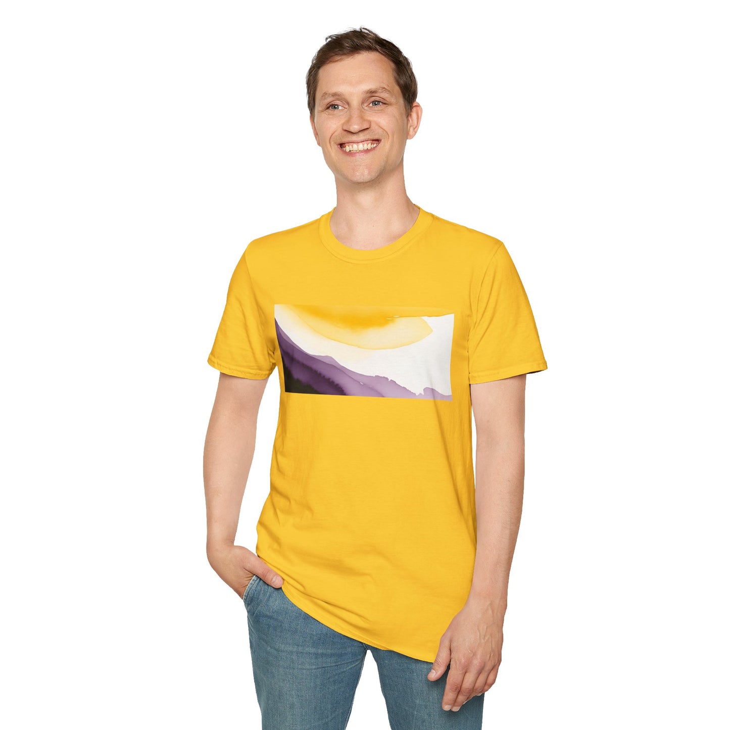 Nonbinary Pride Watercolor Unisex Softstyle T-Shirt