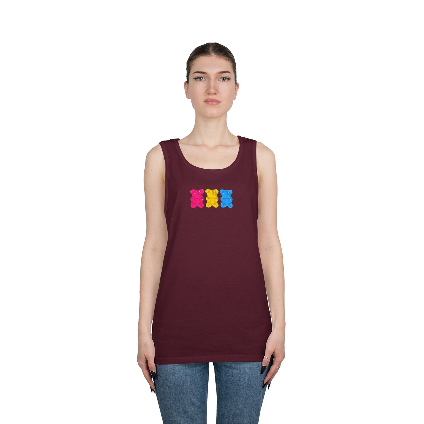 Pansexual Pride Gummy Bears Unisex Heavy Cotton Tank Top