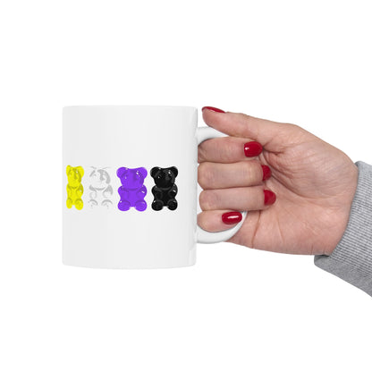 Nonbinary Pride Gummy Bears Coffee Mug (11oz/15oz)