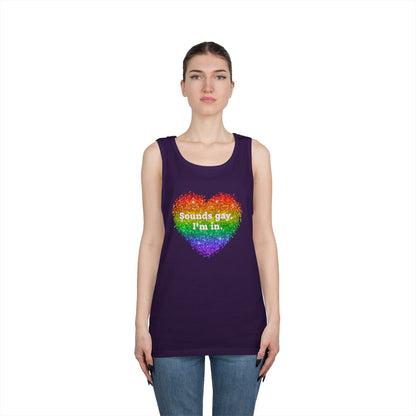 Sounds Gay I'm In Unisex Heavy Cotton Tank Top