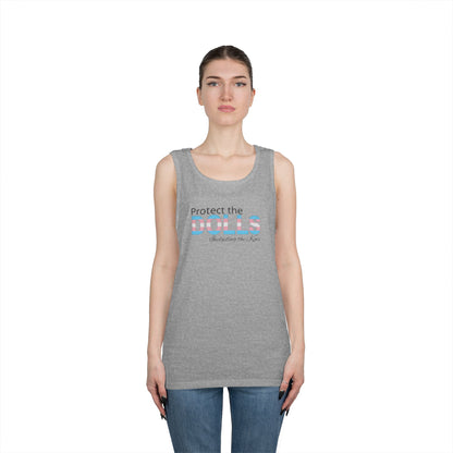 Protect the Dolls Including the Kens Unisex Heavy Cotton Tank Top