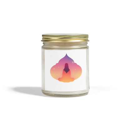 Yoga Sunset Meditation Scented Candles, Coconut Apricot Wax (4oz, 9oz)