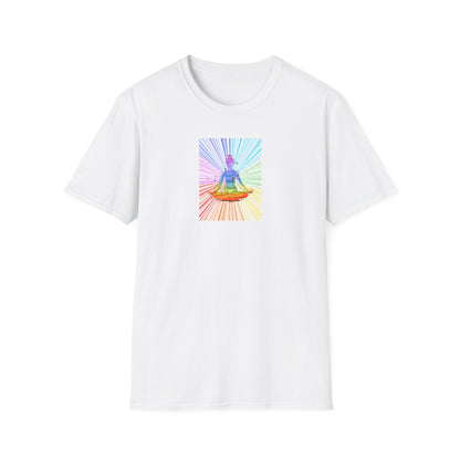Fractal Rainbow Yoga Unisex Softstyle T-Shirt