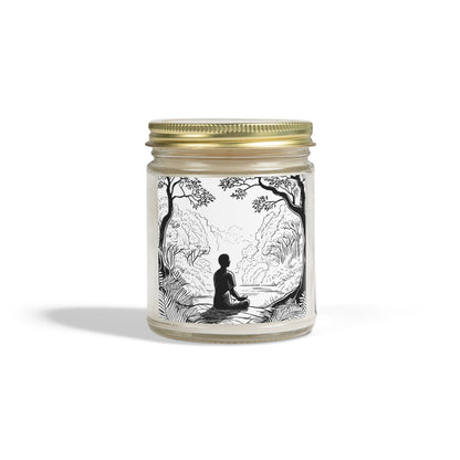 Forest Meditation Scented Candles, Coconut Apricot Wax (4oz, 9oz)