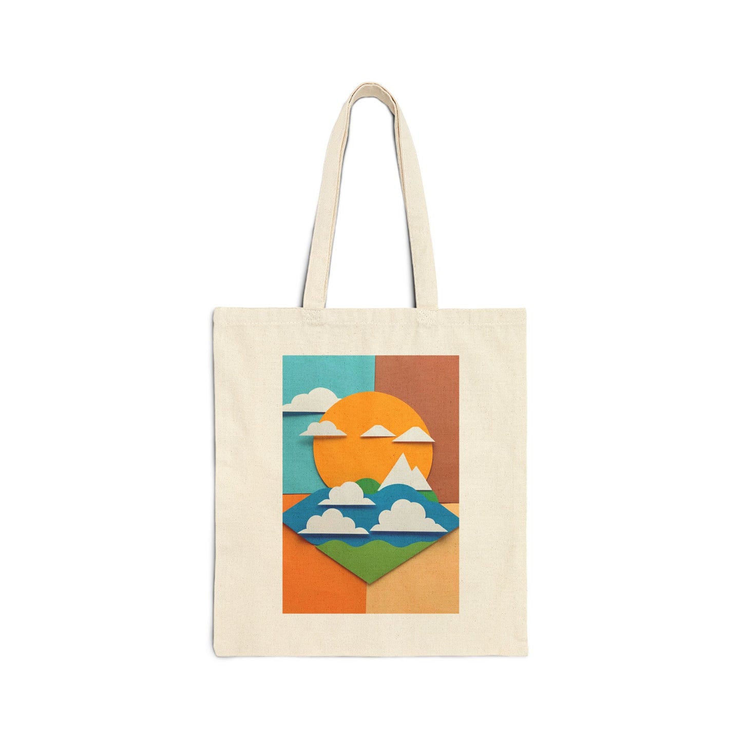 Mindful Mountains Cotton Canvas Tote Bag