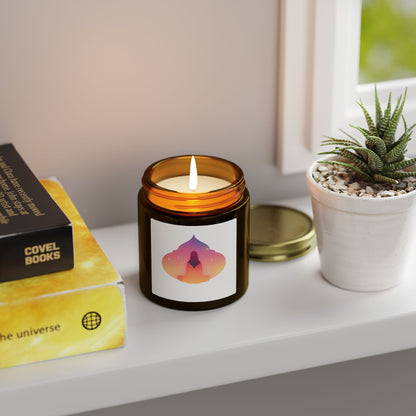 Yoga Sunset Meditation Scented Candles, Coconut Apricot Wax (4oz, 9oz)