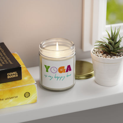 Yoga is my Happy Hour Scented Candles, Coconut Apricot Wax (4oz, 9oz)