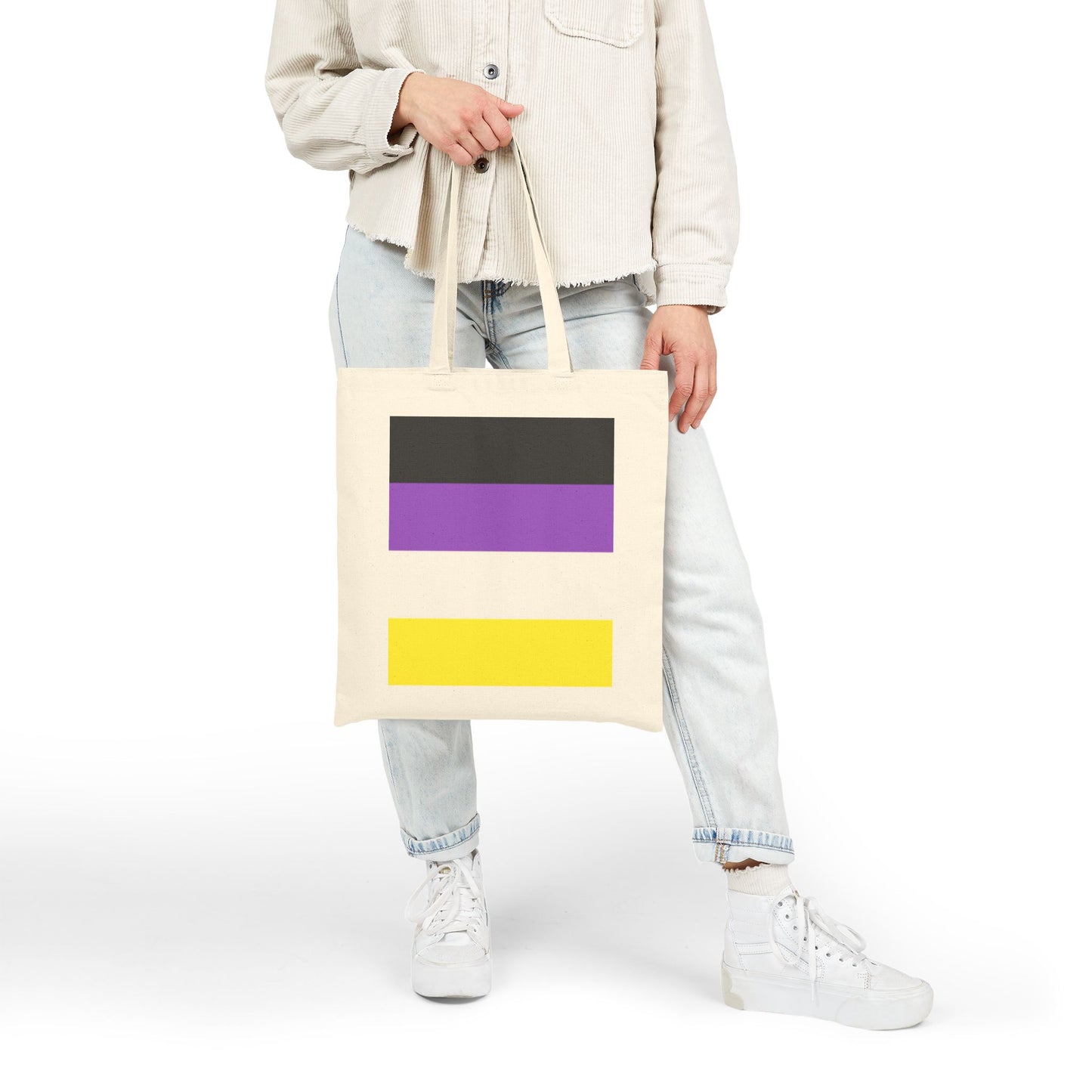 Nonbinary Flag Pride Canvas Tote