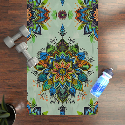 Floral Meditation Rubber Yoga Mat