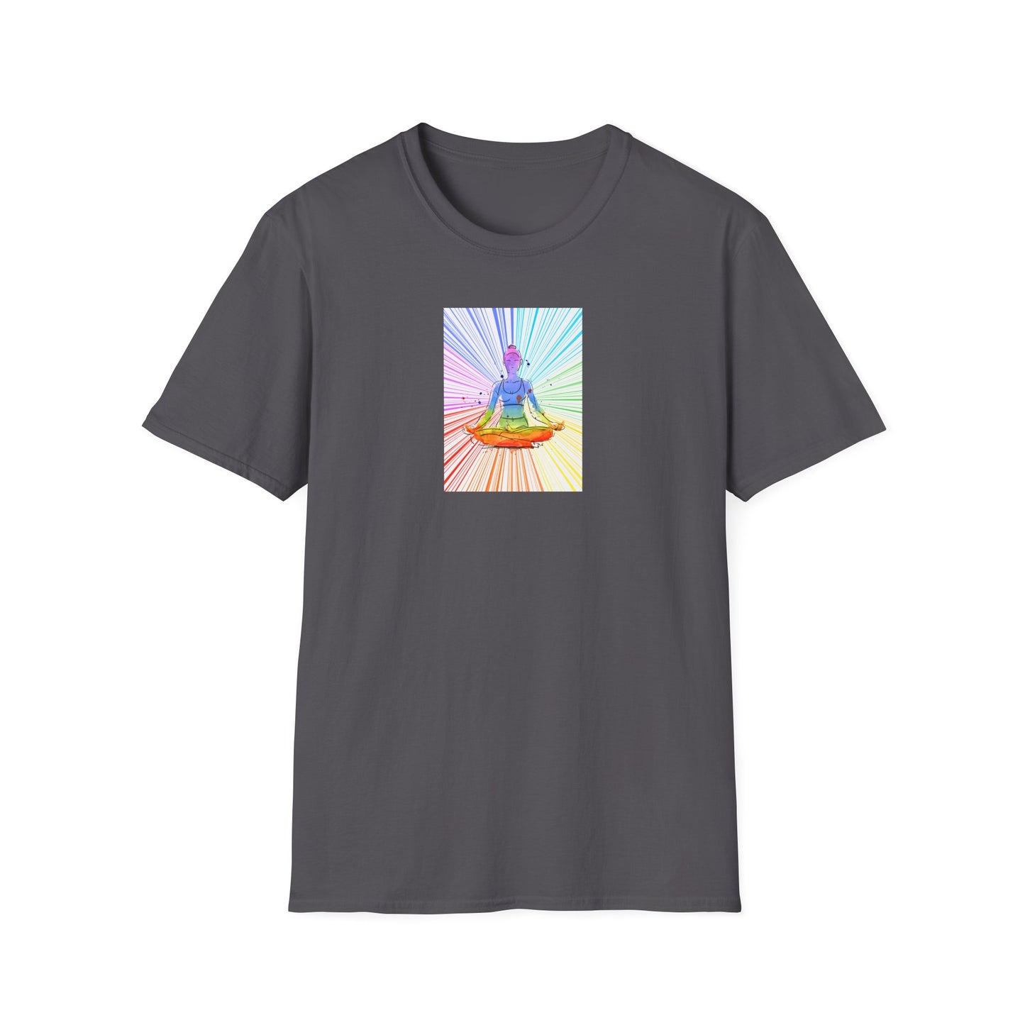Fractal Rainbow Yoga Unisex Softstyle T-Shirt