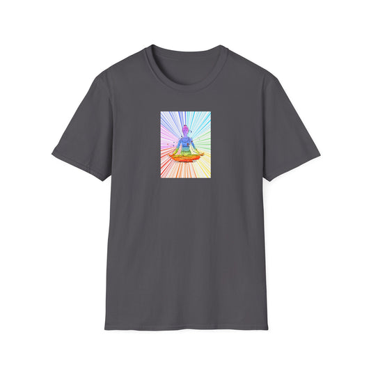 Fractal Rainbow Yoga Unisex Softstyle T-Shirt