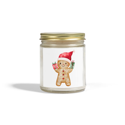 Gingerbread Boy Scented Candles, Coconut Apricot Wax (4oz, 9oz)