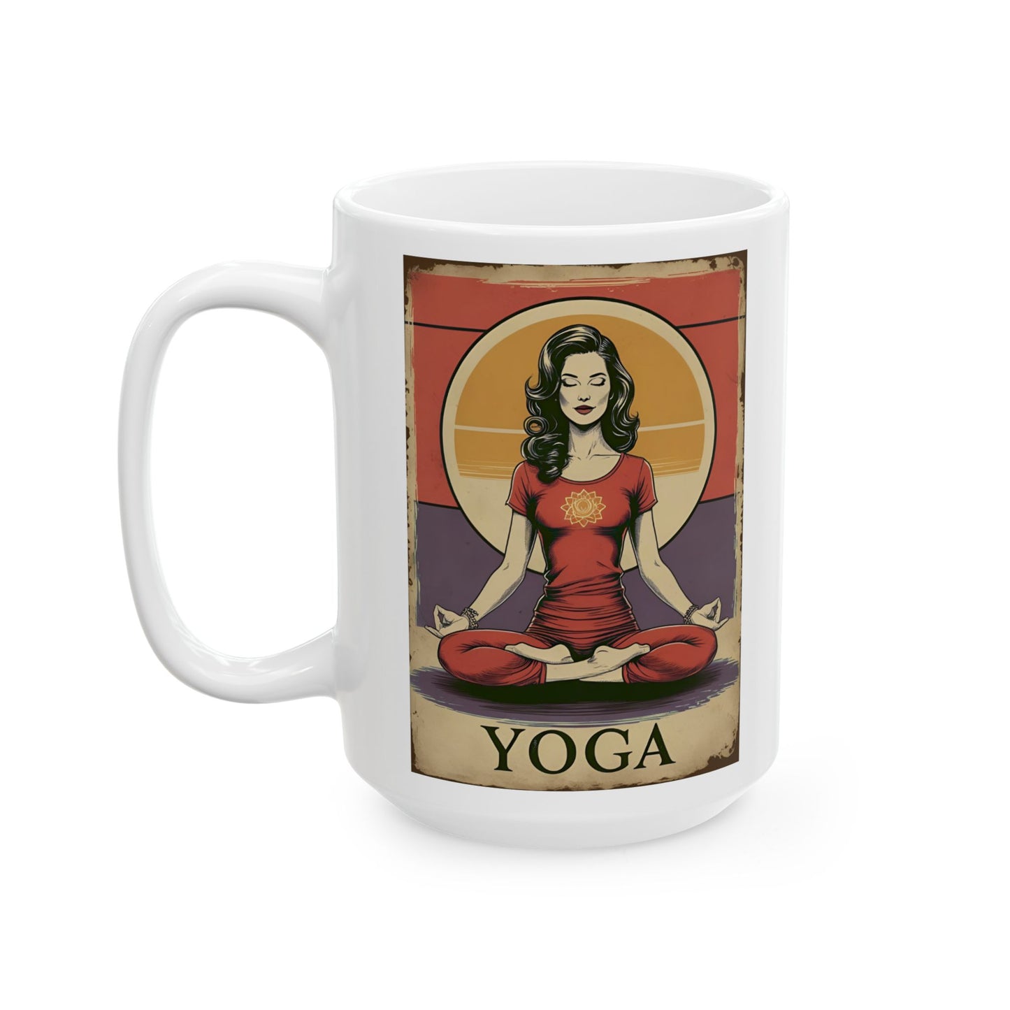 Yoga Girl Ceramic Mug, (11oz, 15oz)