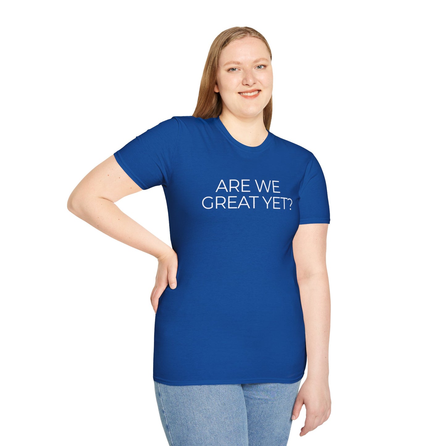 Are We Great Yet? Pride Unisex Softstyle T-Shirt