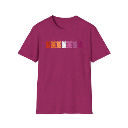 Lesbian Pride Gummy Bears Unisex Softstyle T-Shirt