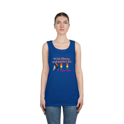 With Liberty and Justice for ALL Unisex Heavy Cotton Tank Top