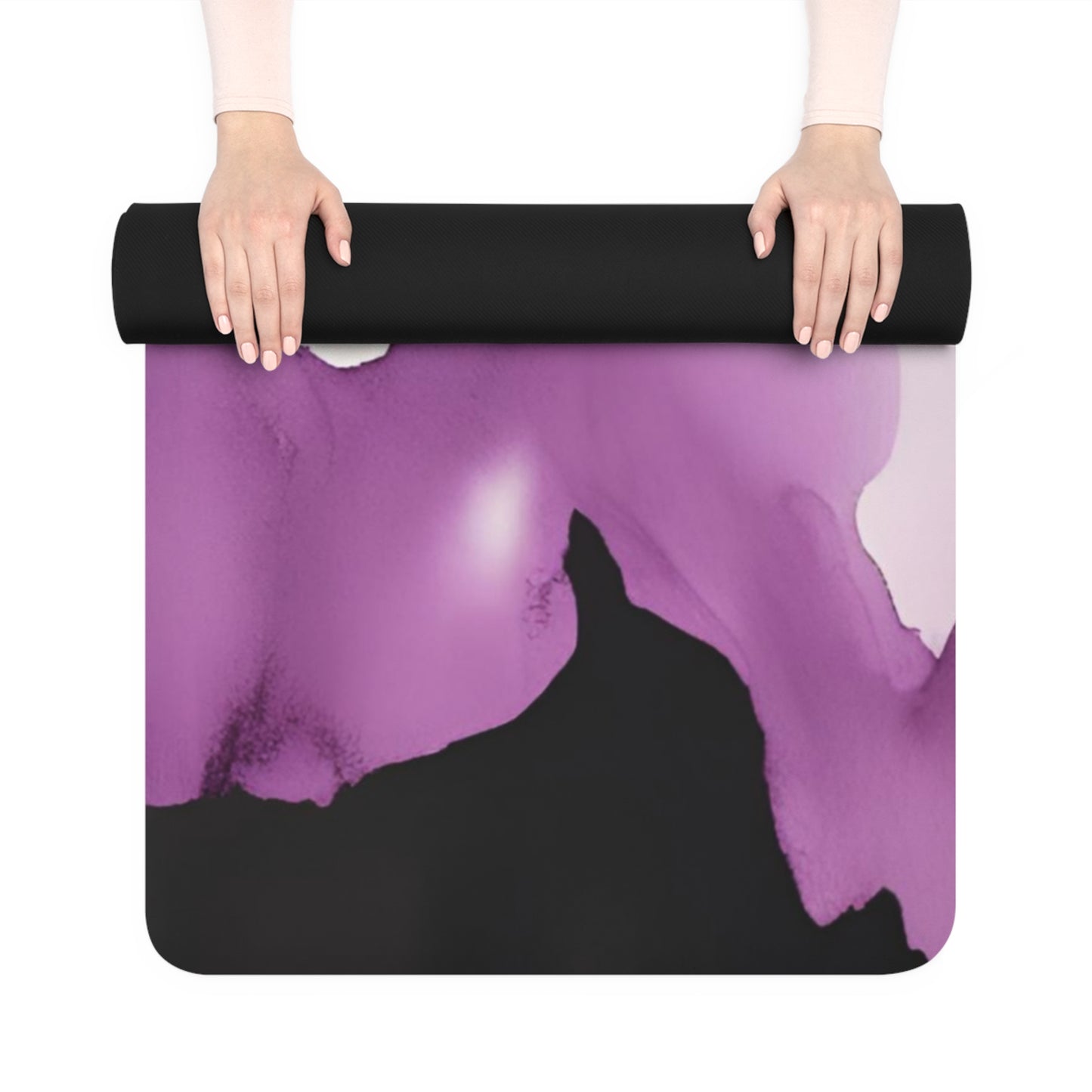 Non-Binary Pride Watercolor Rubber Yoga Mat